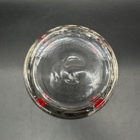 Christmas Tumbler Blown Fused Glass Santa Claus Kitschy Red White Clear - Picture 5 of 9